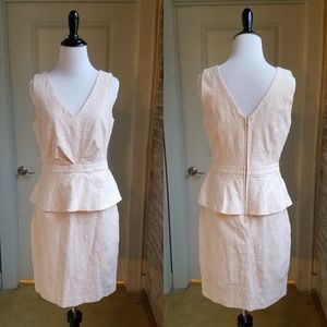 Belle Badgley Mischka Peplum Brocade Dress, 6